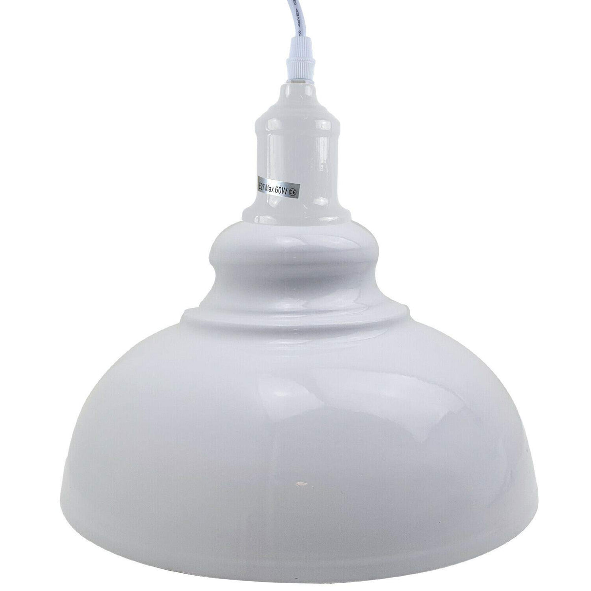 Curvy Metal Shade Pendant Light  E27 29cm Metal Shade~4151