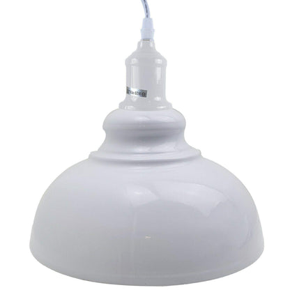 Curvy Metal Shade Pendant Light  E27 29cm Metal Shade~4151