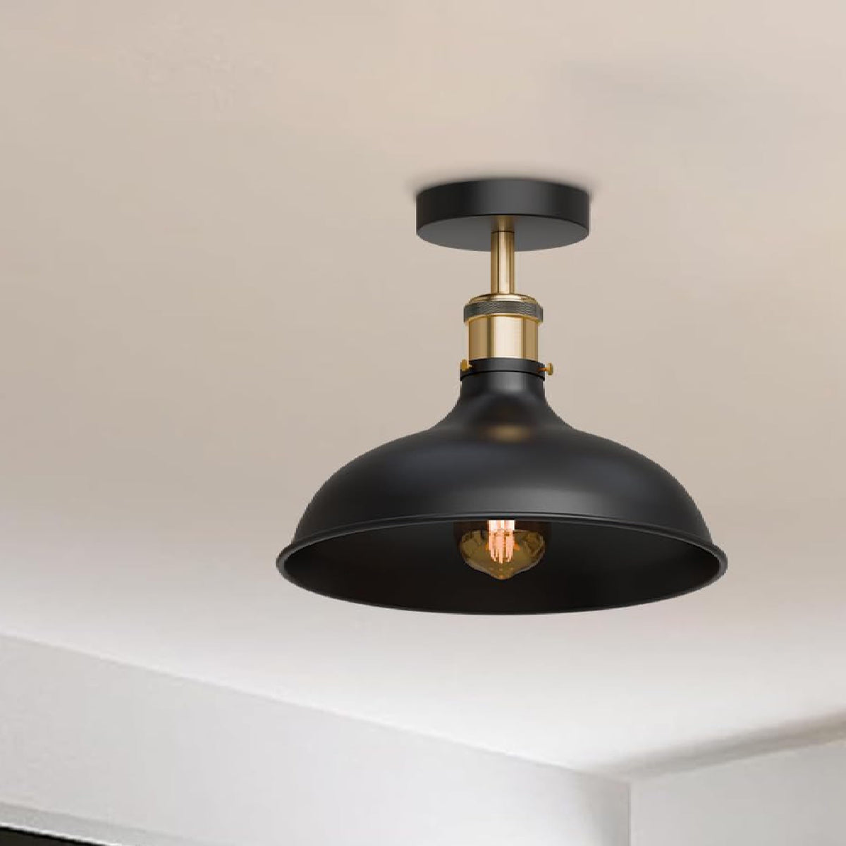Semi Flush Ceiling Light 36cm Metal without bulb ~4122