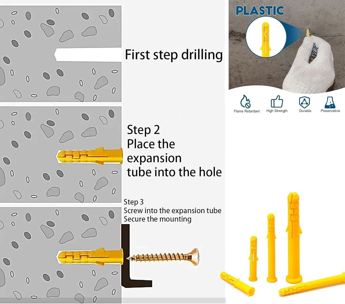 Wall Plugs Plasterboard,Raw Screw Plugs Fish Type Extension Raw Plugs