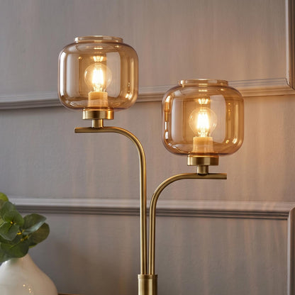 Amber Glass Lamp Shade Pendant Light Replacement~4081