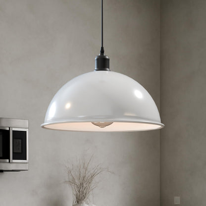 Vintage Large Industrial E27 Pendant Metal Ceiling Light Dome Shade ~3556
