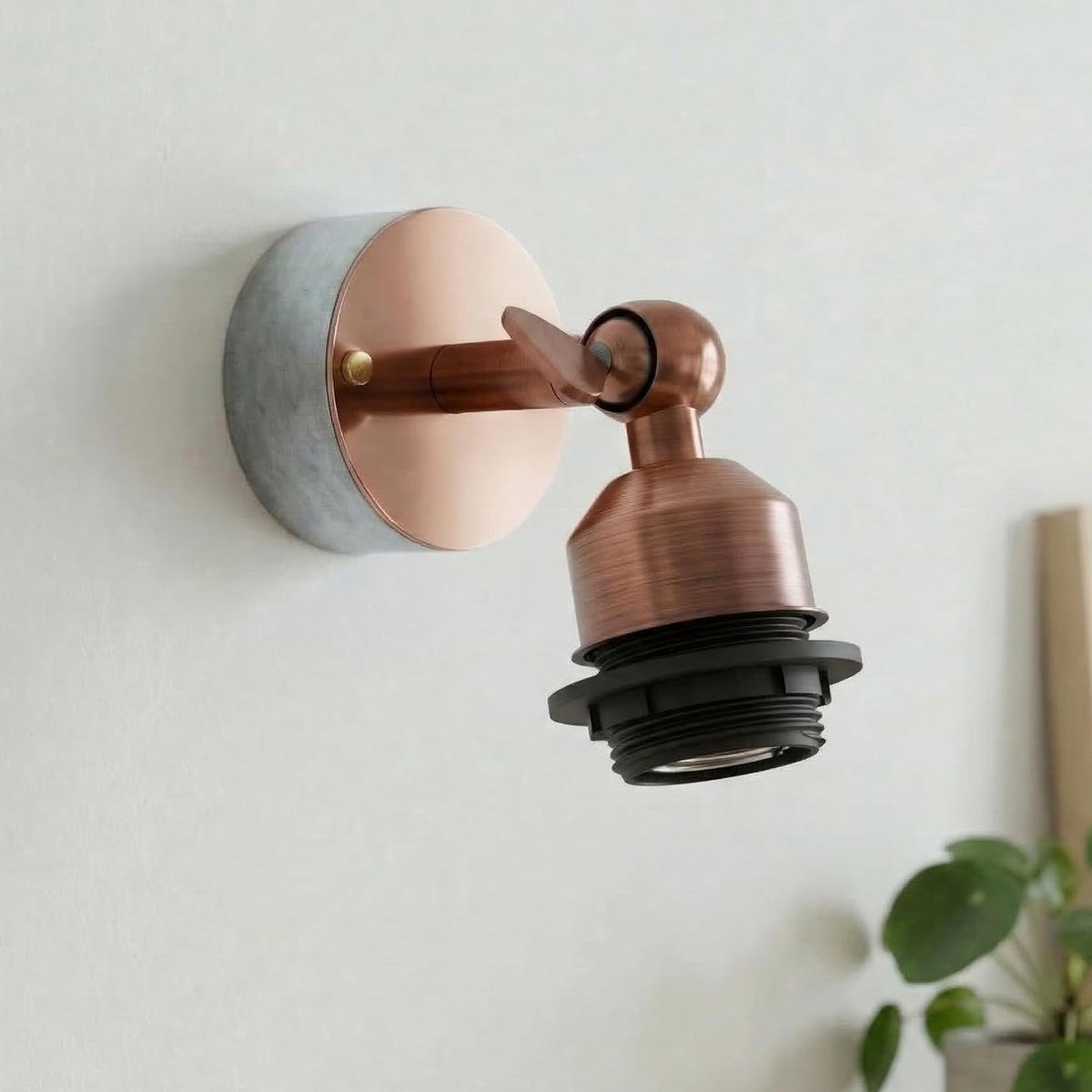 industrial E27 Adjustable Wall & Ceiling Light Fitting Copper~2546