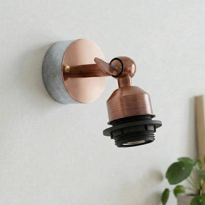 industrial E27 Adjustable Wall & Ceiling Light Fitting Copper~2546