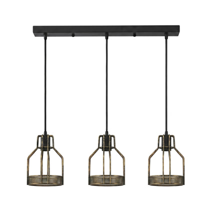 retro black metal cage lamp