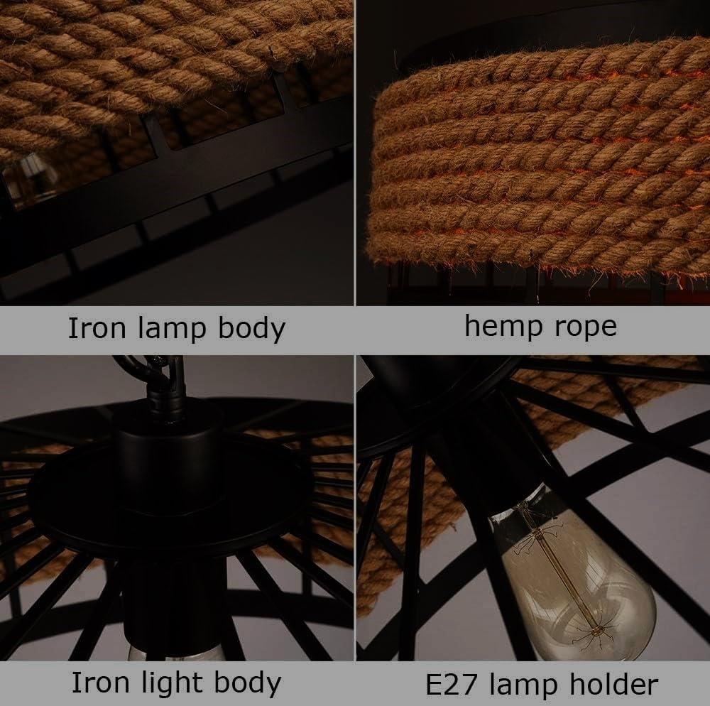natural rope pendant light