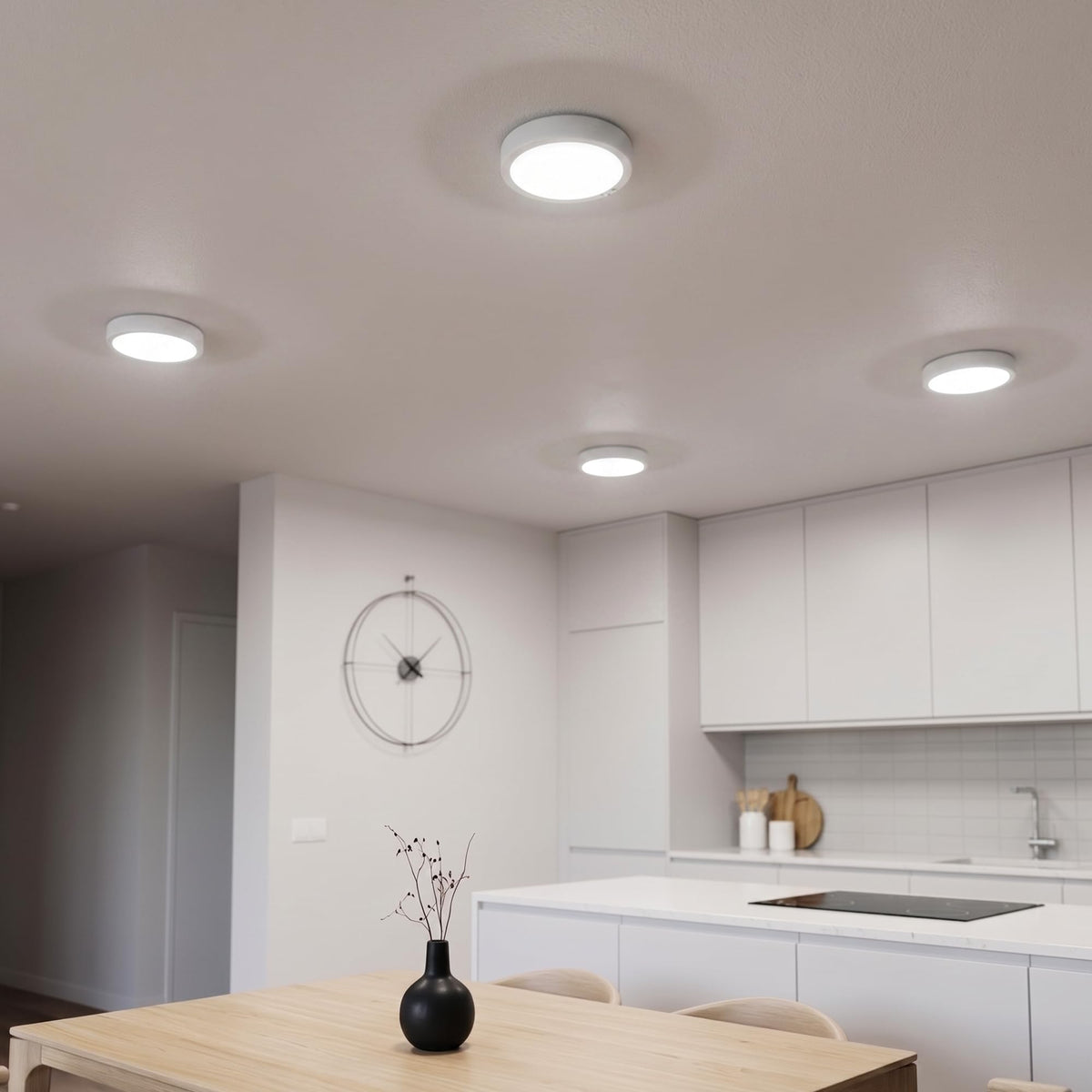 cool white flush light for bed