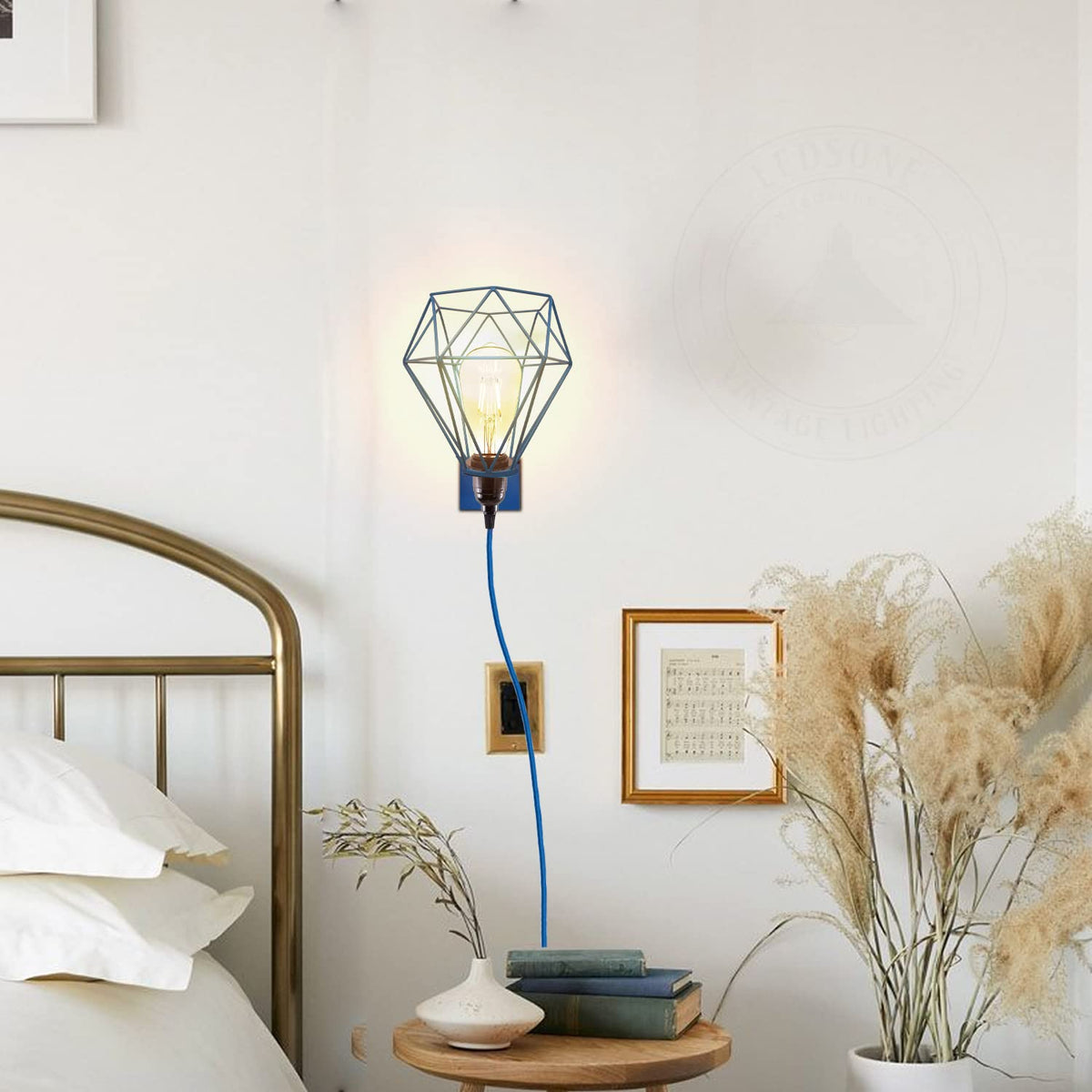 Industrial hanging 4m Plug in Pendant Light Fit~4065