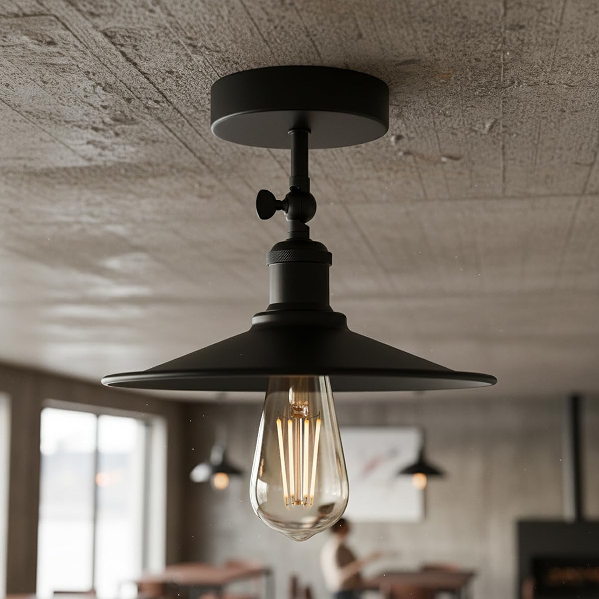 Retro E27 Base Adjustable Metal Ceiling Light~4046