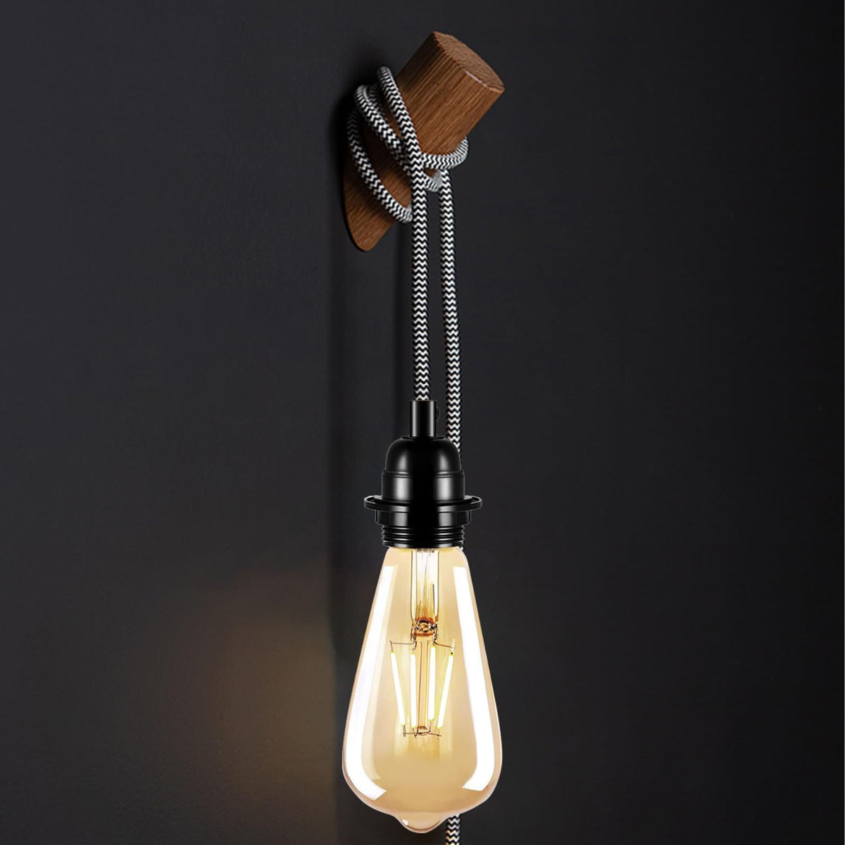 Industrial hanging 4m Plug in Pendant Light Fit~4065