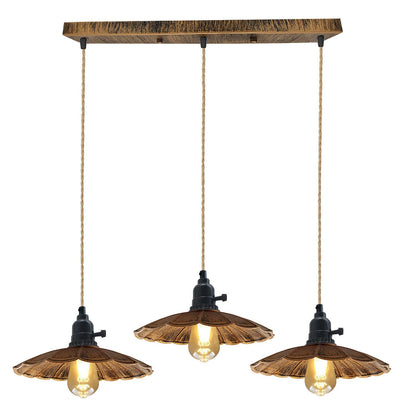 3 Way Pendant Light Triangle Metal Wire Cage~4059