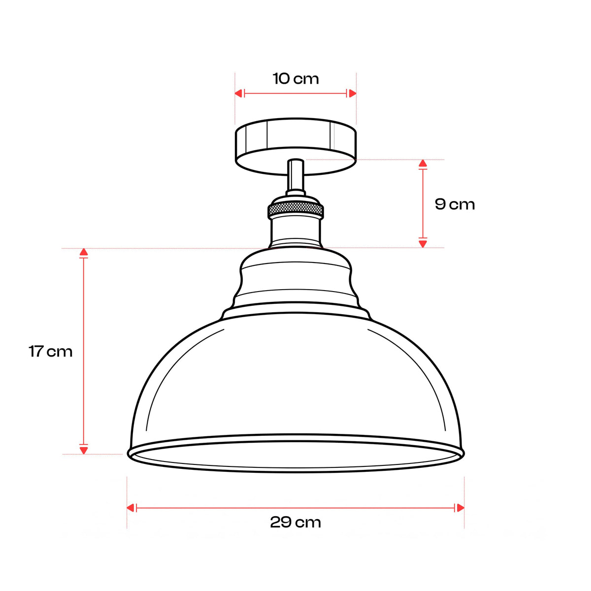 ceiling light vintage semi flu