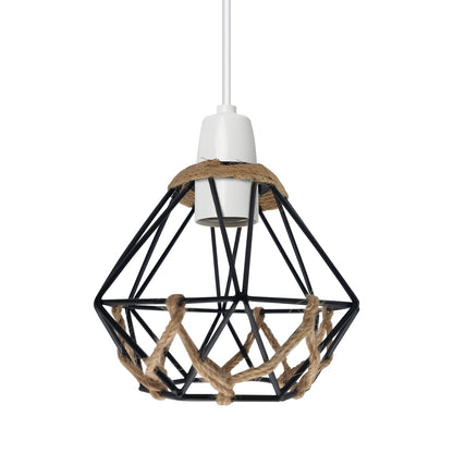 rustic hemp rope lampshade