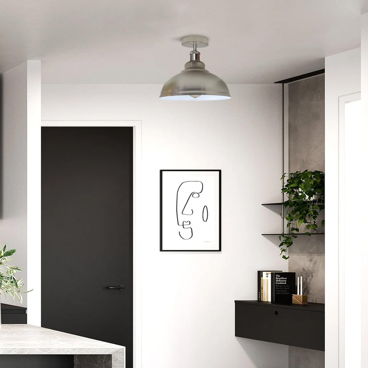 Industrial Modern Semi Flush Mount Ceiling Light~4064