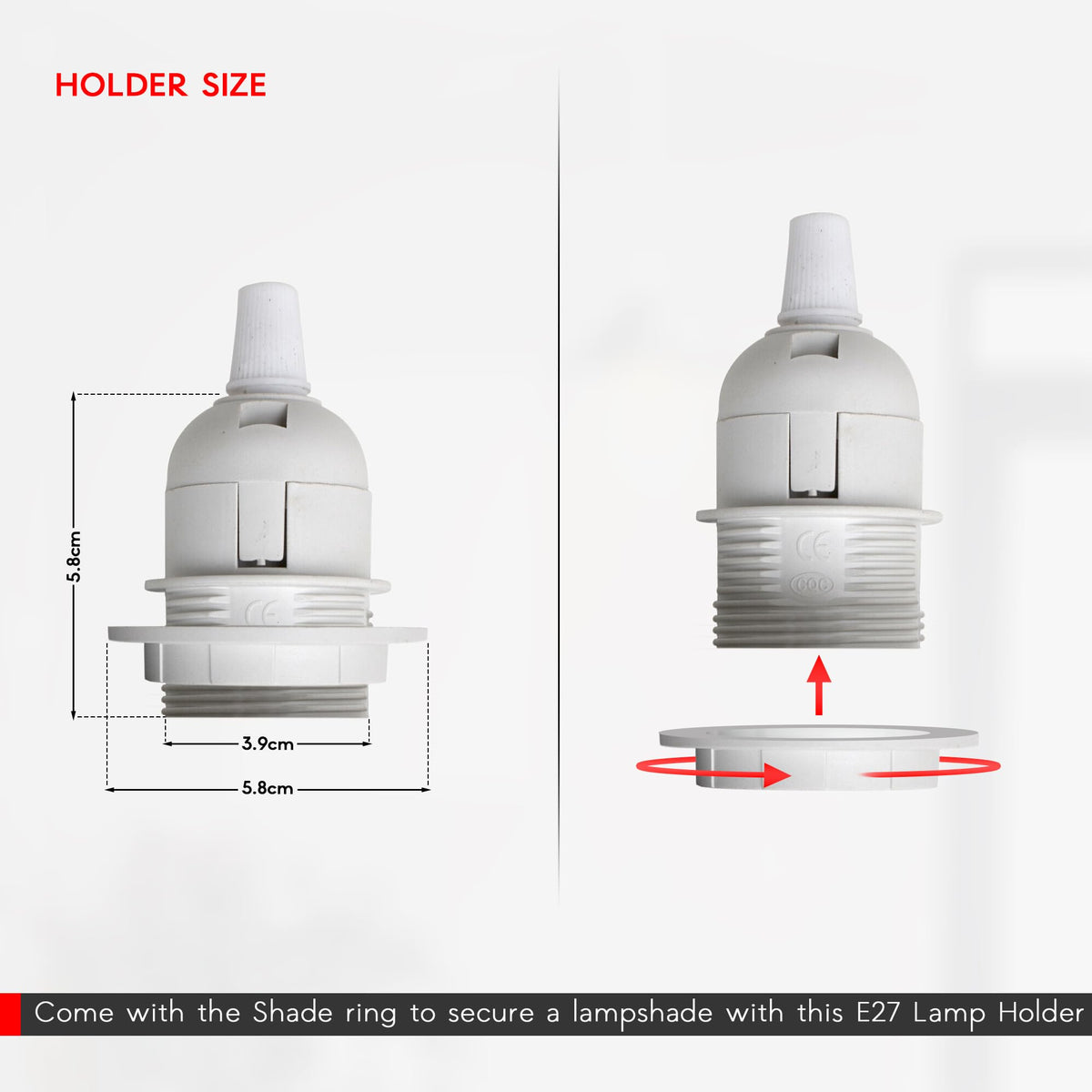 Plug in Pendant Light 2m/4.5m Cable E27 Lamp Holder~4119