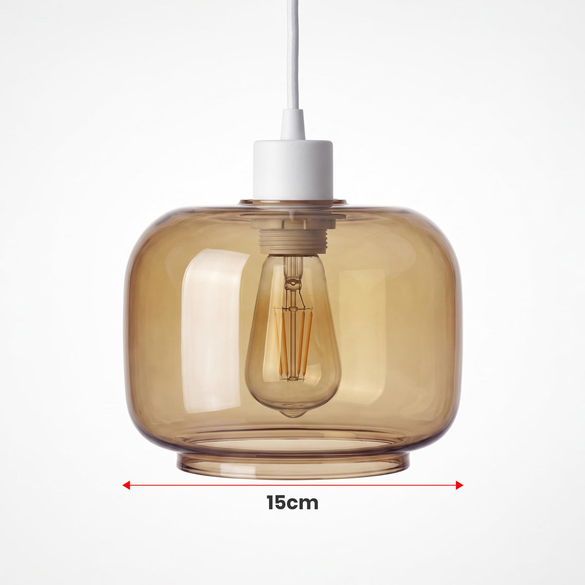 Amber Glass Lamp Shade Pendant Light Replacement~4081