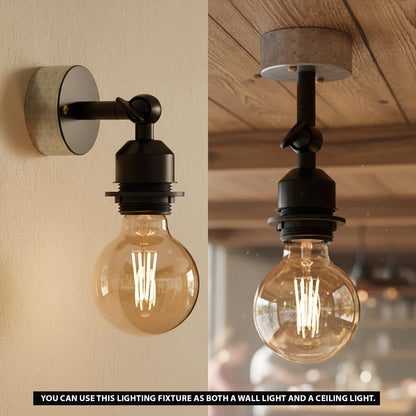 industrial E27 Adjustable Wall & Ceiling Light Fitting Copper~2546