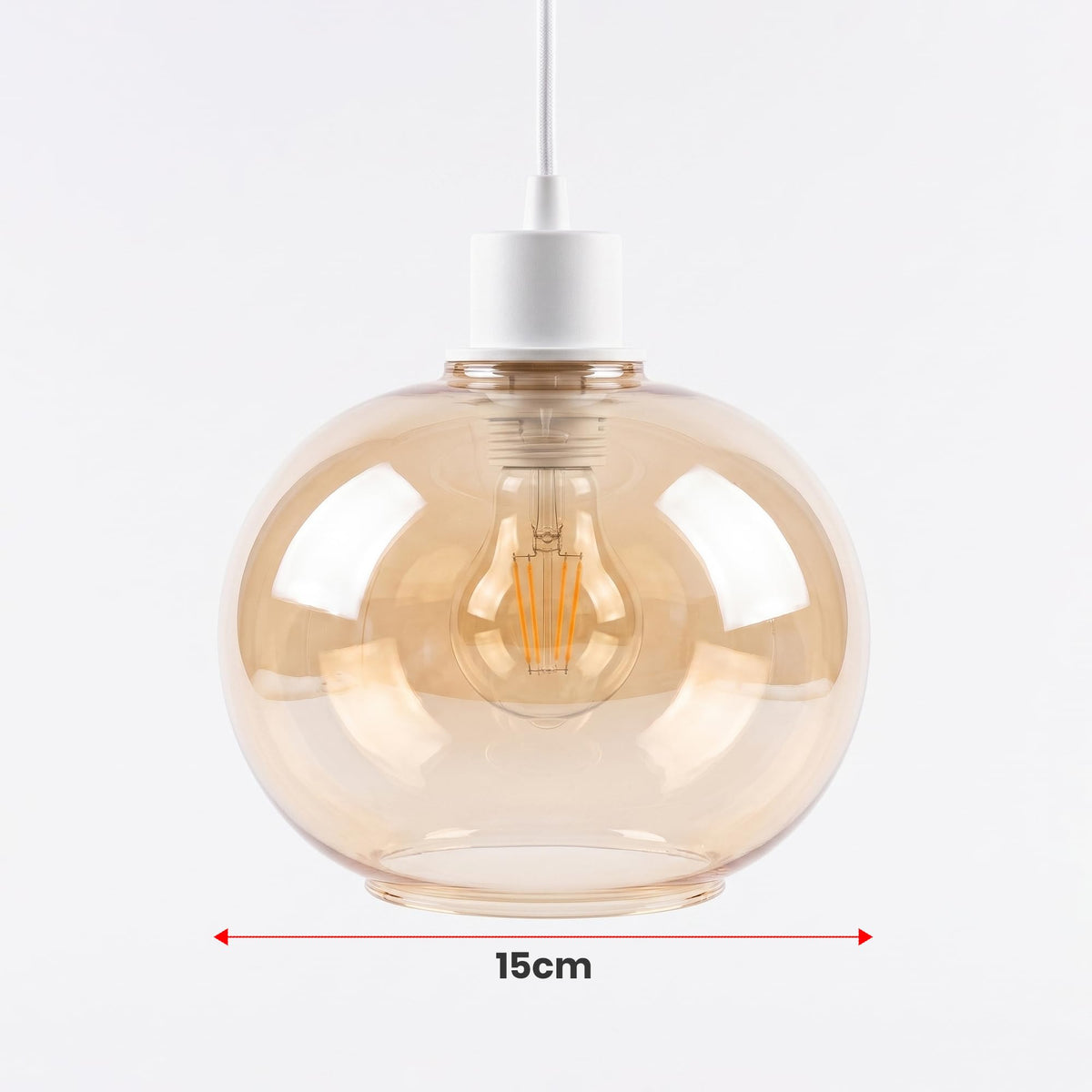 Amber Glass Lamp Shade Pendant Light Replacement~4081