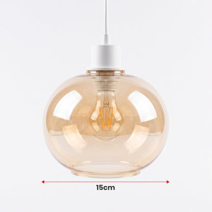 Amber Glass Lamp Shade Pendant Light Replacement~4081