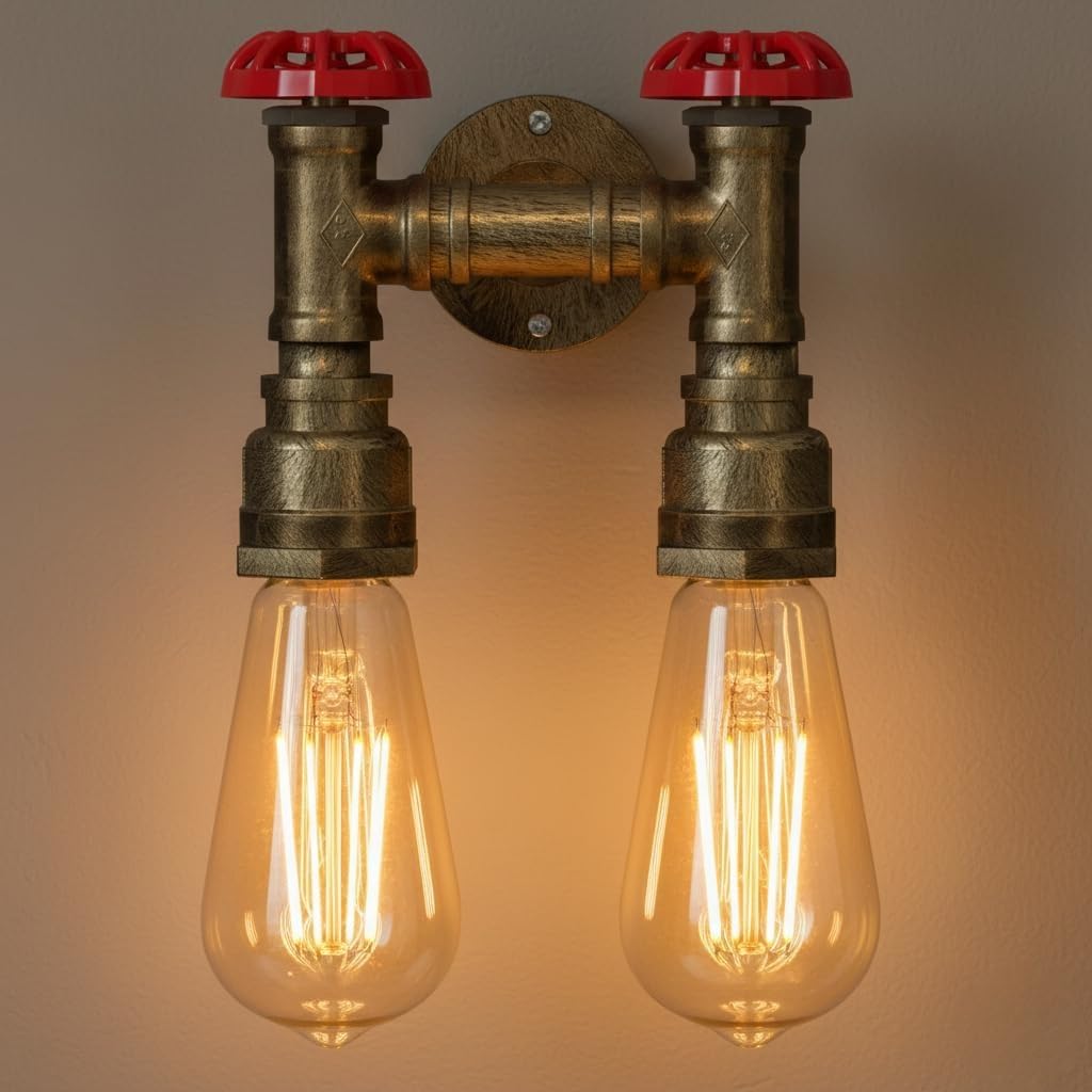 Vintage cage metal wall lamp