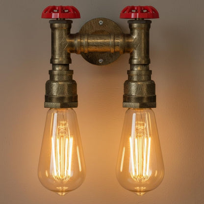 Vintage cage metal wall lamp