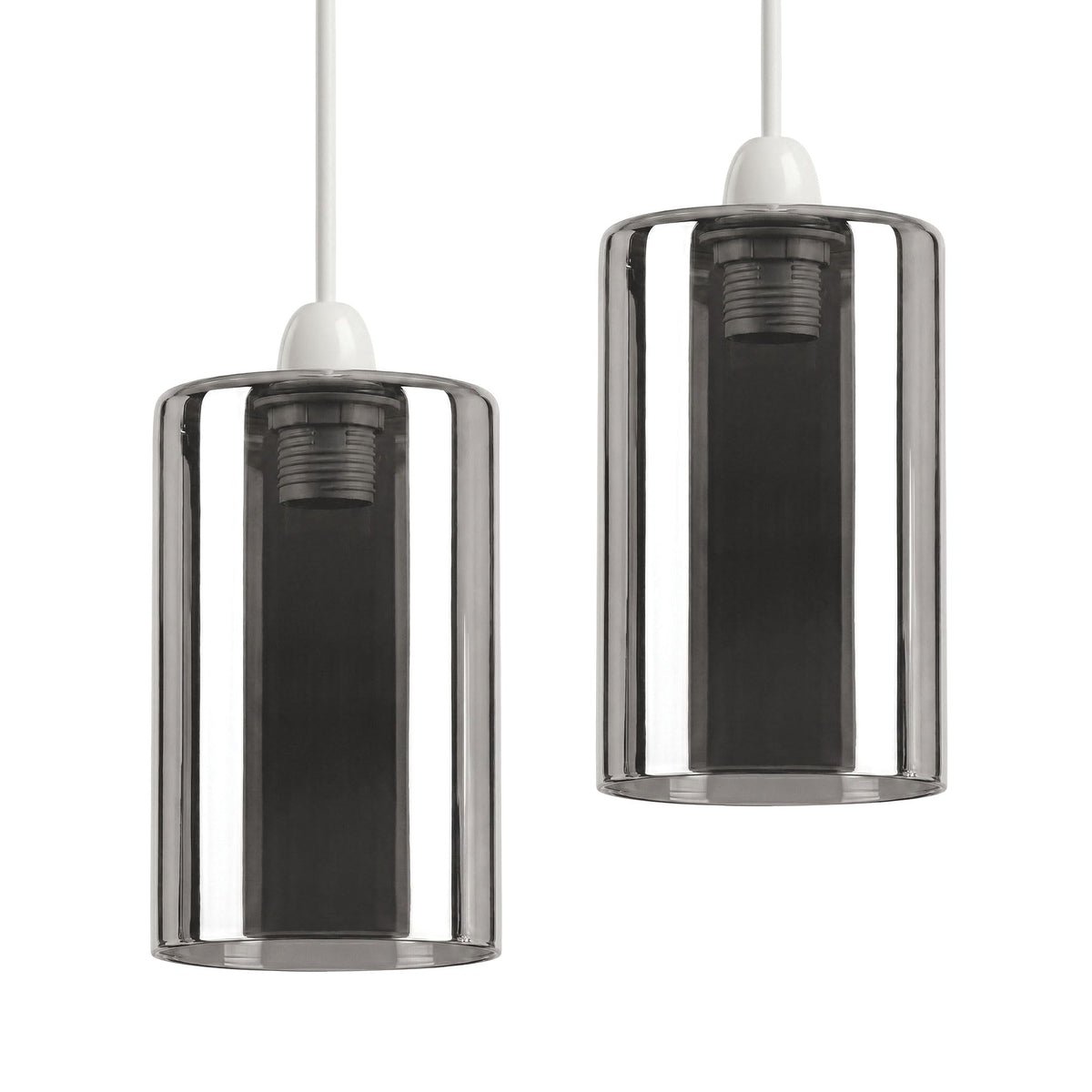 2Pack Glass Lamp Shade E27 Easy Fit Ceiling Pendant~4111