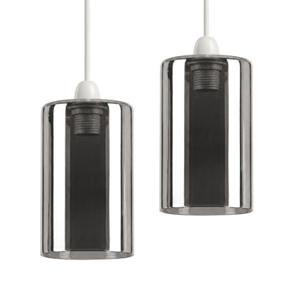 2Pack Glass Lamp Shade E27 Easy Fit Ceiling Pendant~4111