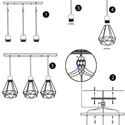 geometric ceiling shade lampsh