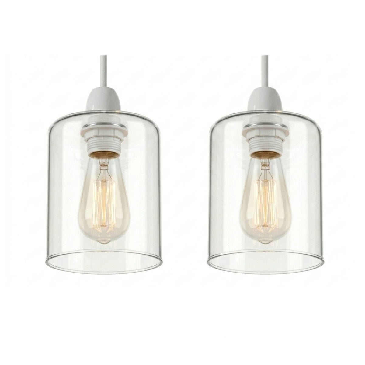 2Pack Glass Lamp Shade E27 Easy Fit Ceiling Pendant~4111