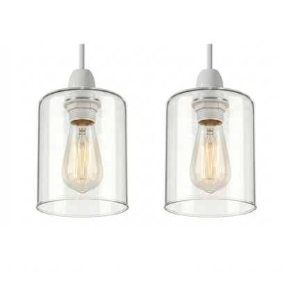 2Pack Glass Lamp Shade E27 Easy Fit Ceiling Pendant~4111