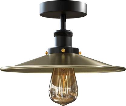 Industrial E27 Semi Flush Mount Ceiling Light~4041