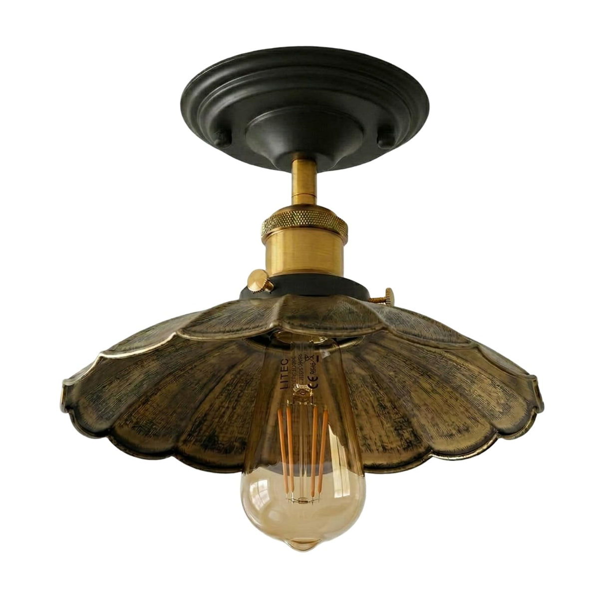 Semi flush mount ceiling light living room