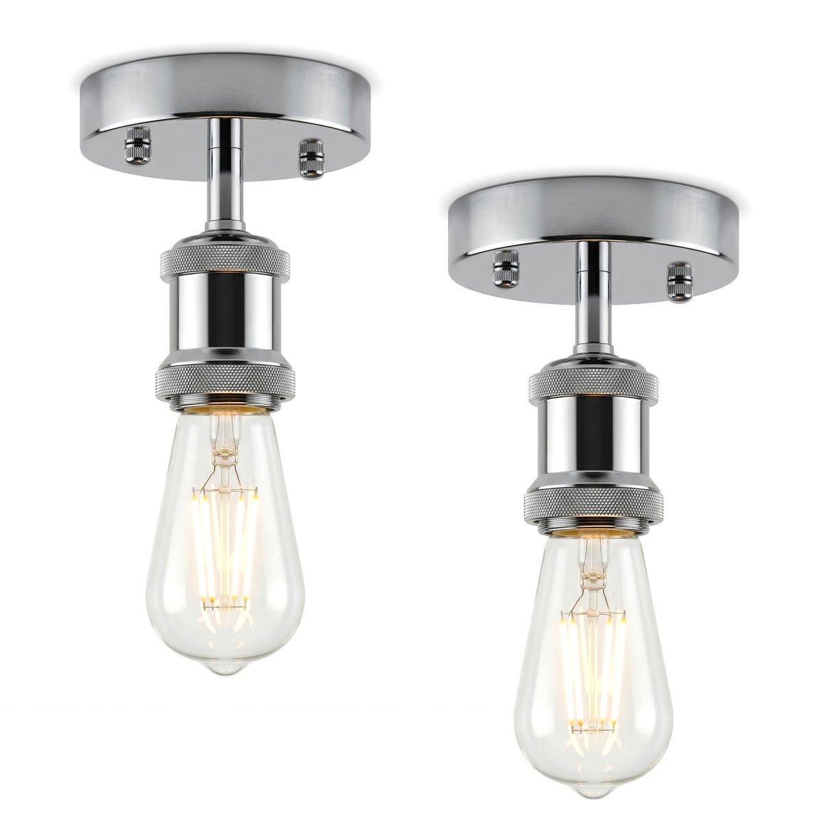 2 Pack Vintage Fully Earth Ceiling Light Flush Mount E27 Lamp~4083