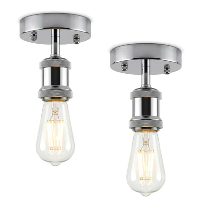 2 Pack Vintage Fully Earth Ceiling Light Flush Mount E27 Lamp~4083