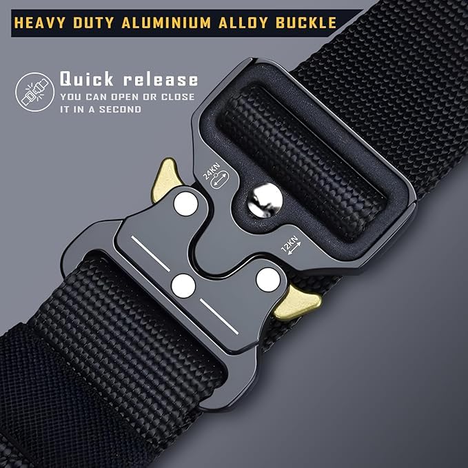 Mens Tactical Military Belts Adjustable Heavy Duty Nylon ~ 4027