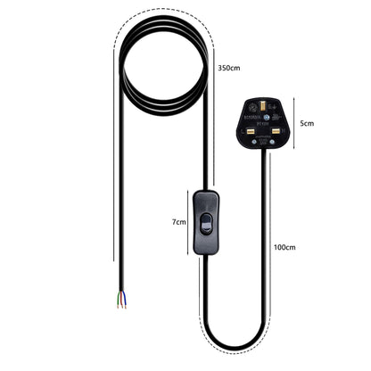 Plug in Pendant Light 2m/4.5m Cable E27 Lamp Holder~4119