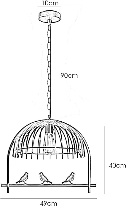 Bird Cage Ceiling Industrial Chandelier Loft Pendant Light~3441