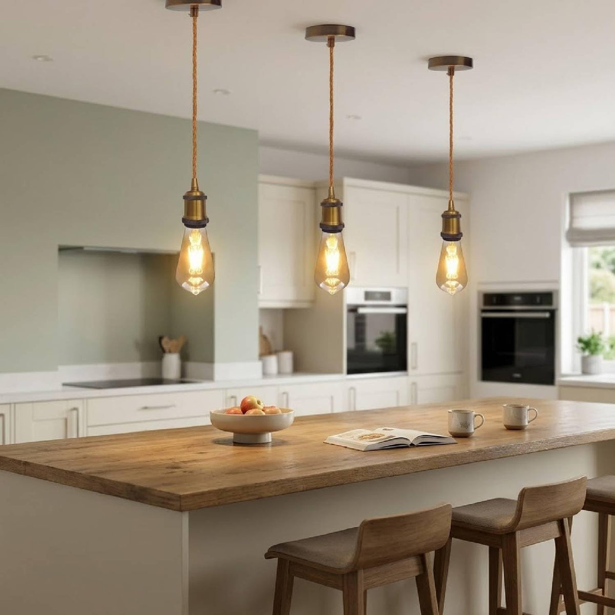 Vintage E27 Pendant Light 2m Cable 3 Pack~4087