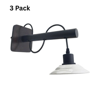 Black Sconce with Ceramic Shade Wall Lights For Living Room~1605
