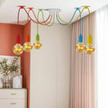 5 Head Spider Shape Multiple Colour Pendant Light Flex Swag Hook~3523 - Vintagelite