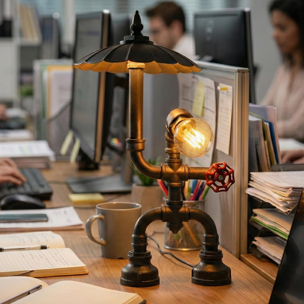 steampunk table light lamp