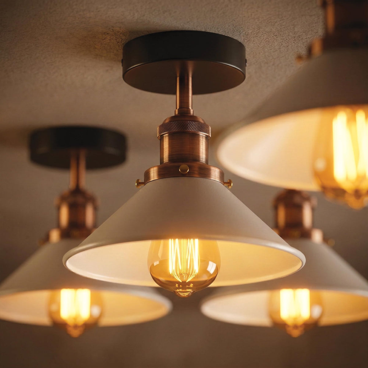 industrial metal ceiling shade