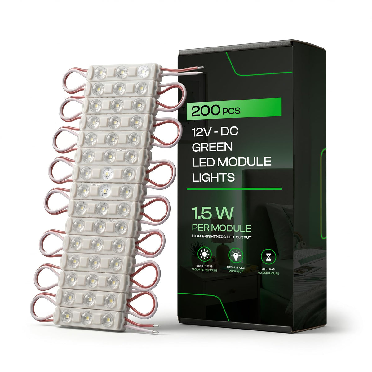 100pcs Injection LED Module for Signs 1.5W DC12V~4104