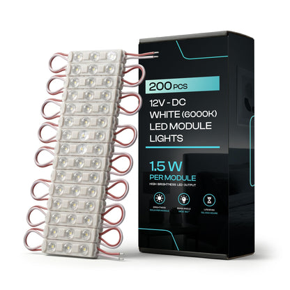 200pcs Injection LED Module for Signs 1.5W DC12V~4105