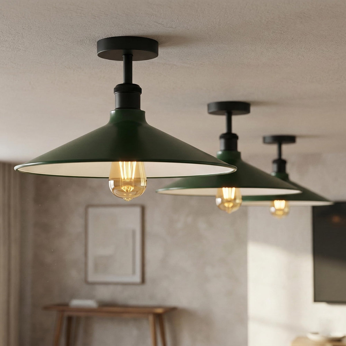 2 Pack Modern Flush Mount Ceiling Light Fixture~4091