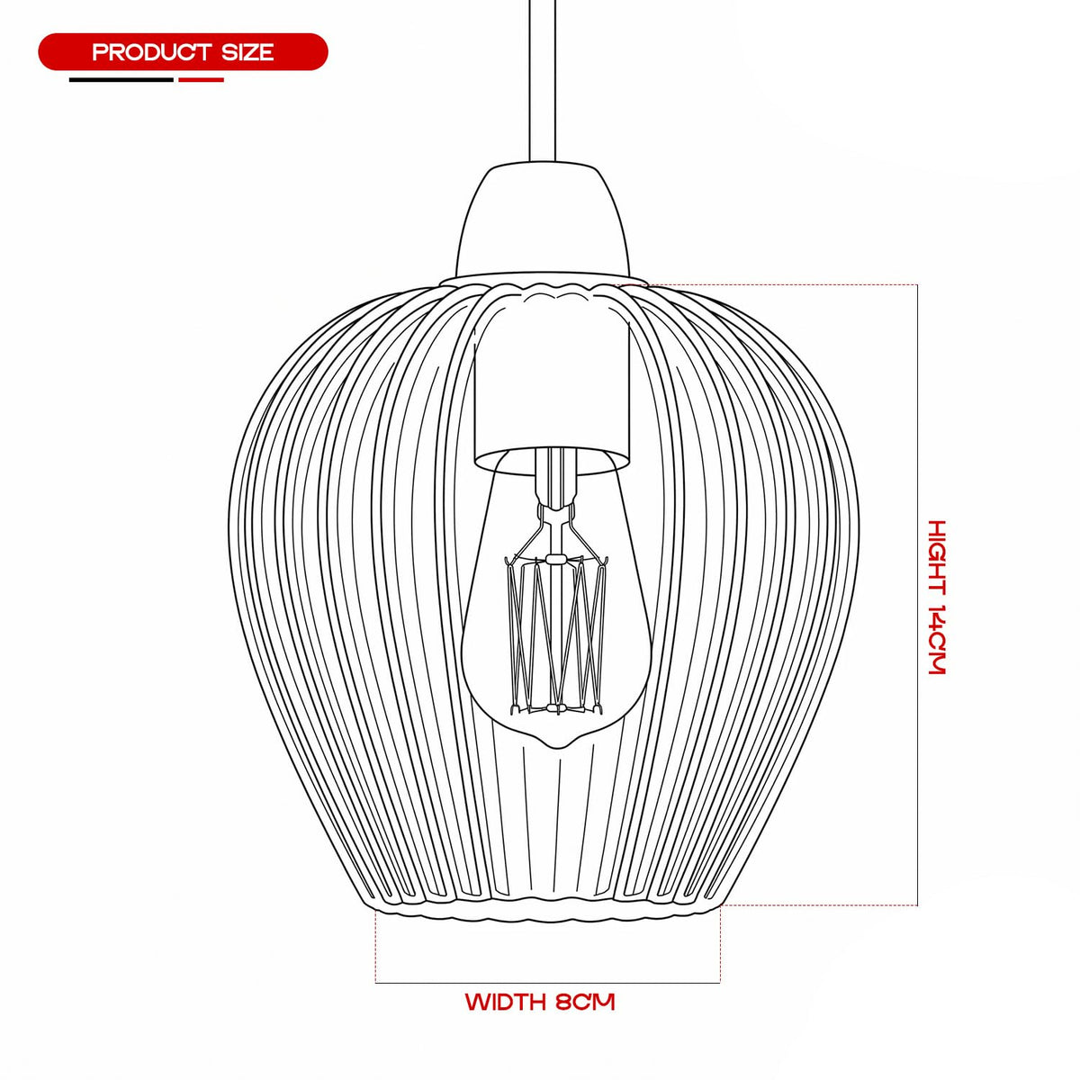Amber Glass Lamp Shade Pendant Light Replacement~4081
