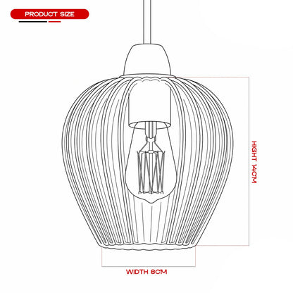 Amber Glass Lamp Shade Pendant Light Replacement~4081