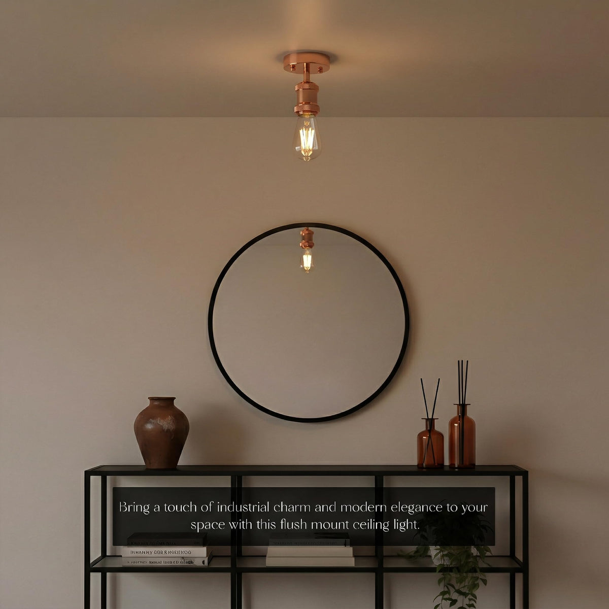 2 Pack Vintage Fully Earth Ceiling Light Flush Mount E27 Lamp~4083