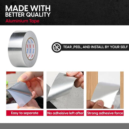 Aluminium Foil Insulation 75mm x 45m Silver Tape ~4072