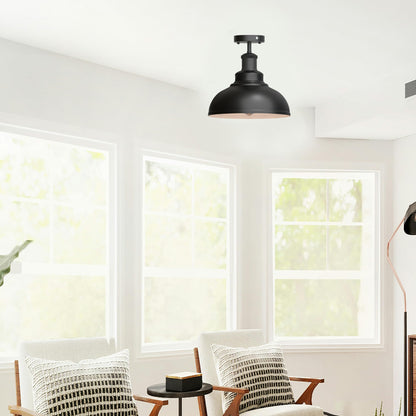 Industrial Modern Semi Flush Mount Ceiling Light~4064